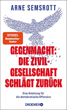 Das Bild zeigt die Titelseite des Buches 'Gegenmacht' von Arne Semssrott.